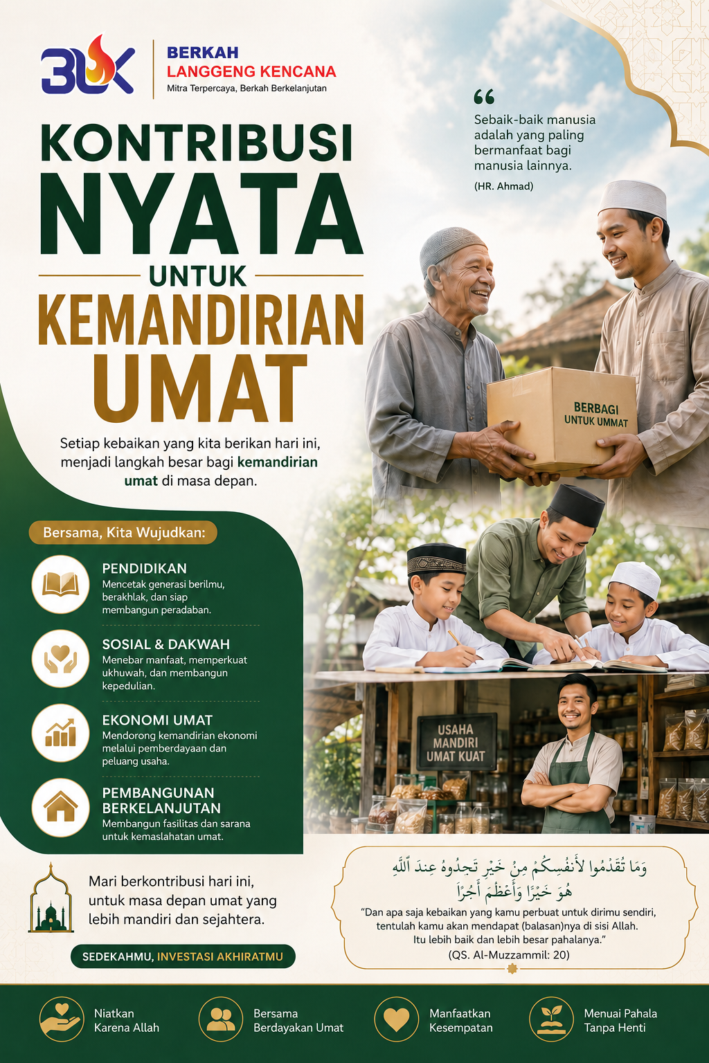 Poster kegiatan kontribusi nyata Islamic Center